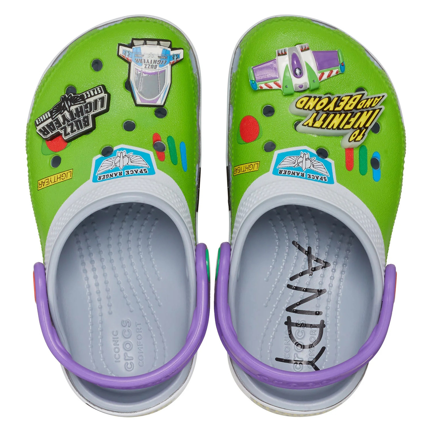 Saboti Crocs Classic Toddler Toy Story Buzz Clog Gri - Blue Grey - imagine 8